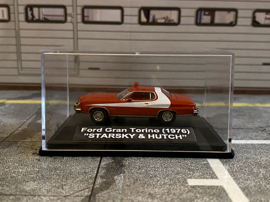 Ford Gran Torino Starsky & Hutch Umbau mit roten Spiegeln u. Dachleuchte H0 1:87