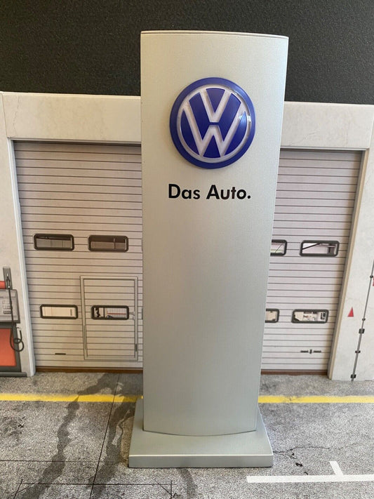 VW Pylon mit Beleuchtung für Diorama aus Aluminium / Kunststoff ca. 28 cm 1:18