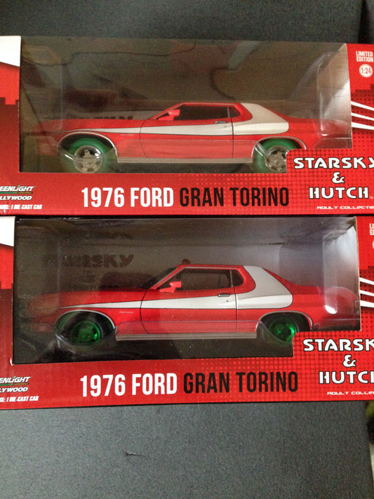 Ford Gran Torino Starsky & Hutch very rare Green Machine Bundle Greenlight 1:24