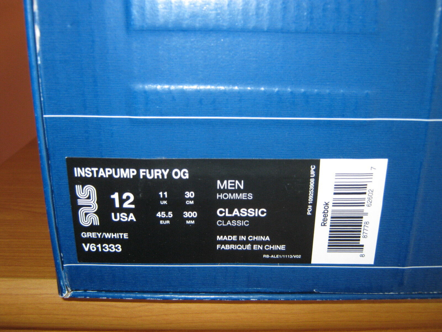 Reebok Instapump Fury OG x SNS Sneakersnstuff Pump V61333 US 12 UK 11 EUR 45,5