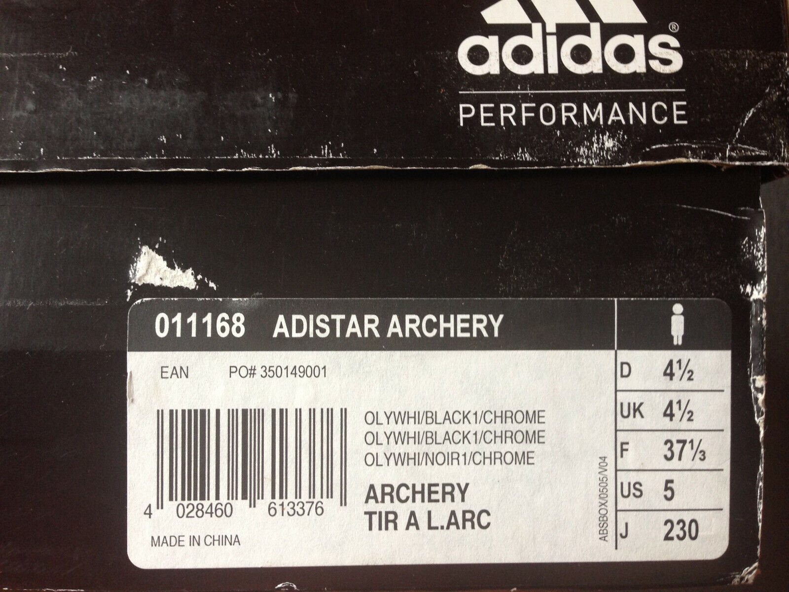 Adidas Adistar Archery Schuhe f. BogenschieBen neu in Box US 5 UK 4 5 NL Exclusive