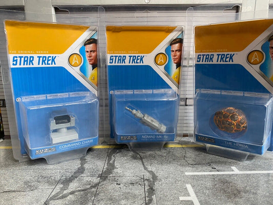 Enterprise Star Trek Captain Kirk Kommandostuhl + Nomad Sonde + Horta Spezies