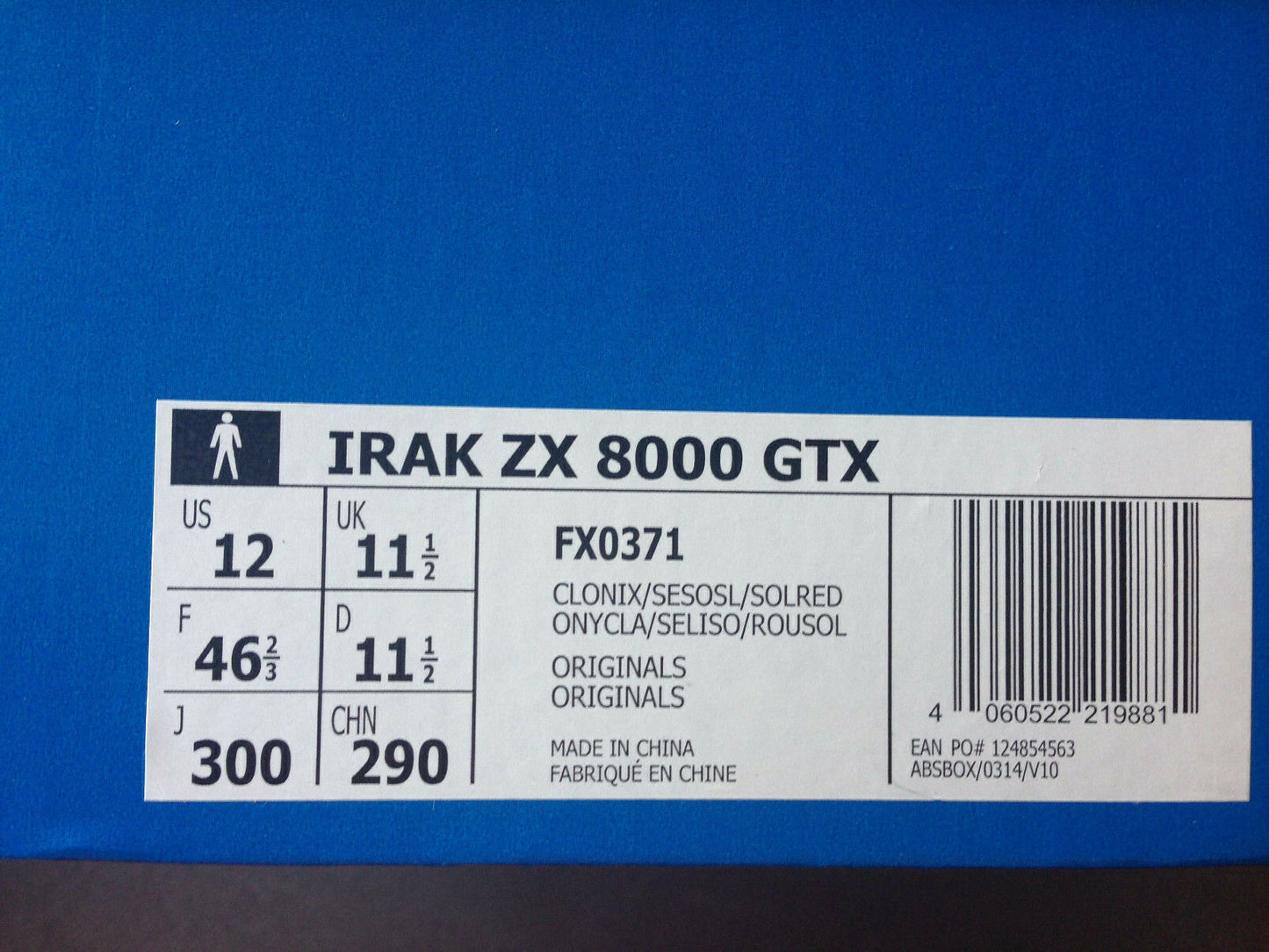 Adidas ZX 8000 GTX x IRAK 2020 A-ZX Series FX0371 Neu new US 12 UK 11,5 EUR 46 ⅔