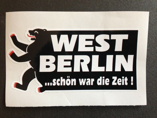 Aufkleber West Berlin...schön war die Zeit! Aufkleber West-Berlin 80er 80´s 80s