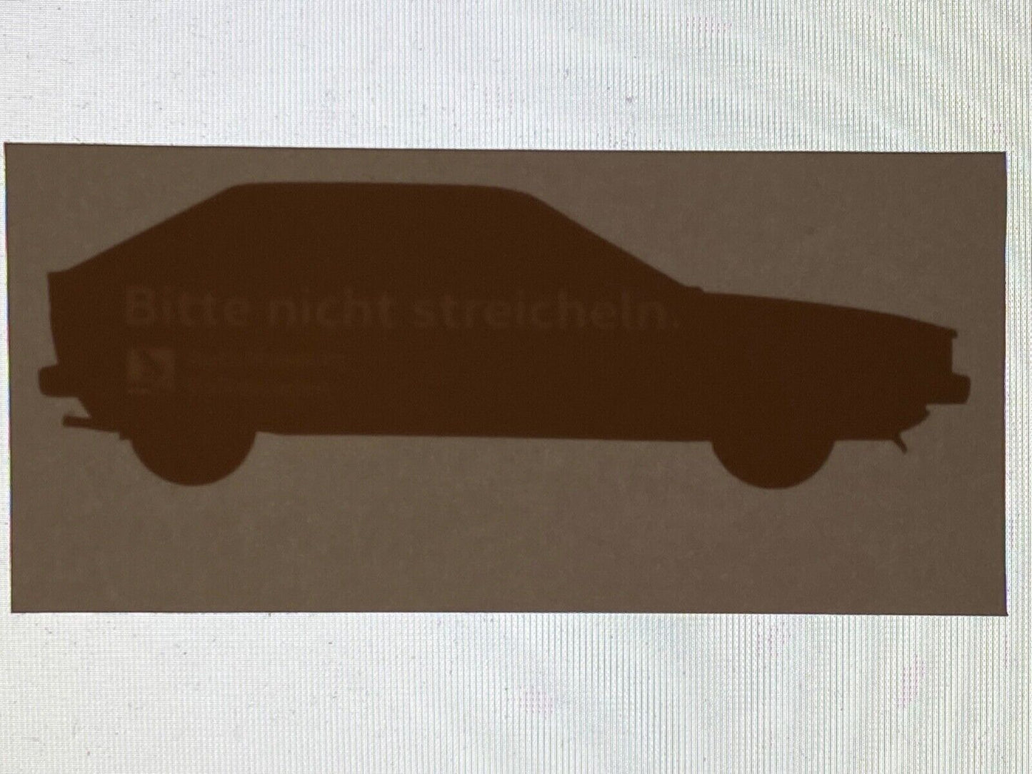 VW Scirocco 1 "Bitte nicht streicheln." AutoMuseum Volkswagen Decal Aufkleber