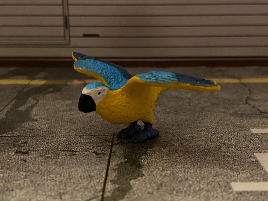 Papagei Ara bunt Urwald Südamerika Kunststoff neu Diorama Maßstab ca 1:10 / 1:12