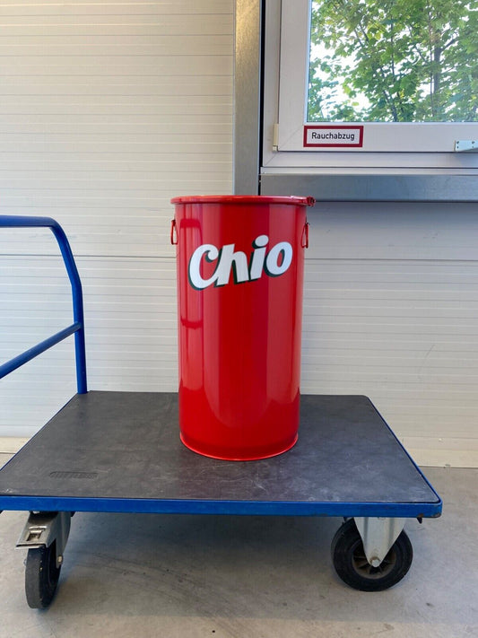 Chio Chips Tonne Grilltonne Höhe ca. 68 cm / Durchmesser ca. 38 cm NEU & SELTEN