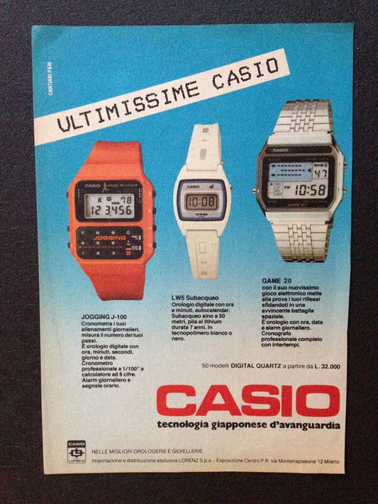 Reklame Werbung Ad für Casio Game-20 GM-20 vintage LCD Armbanduhr 80er 80´s