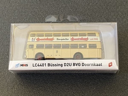 Büssing D2U BVG Bus Berlin DOORNKAAT Lemke MINIS LC4401 neu in OVP Spur N 1:160
