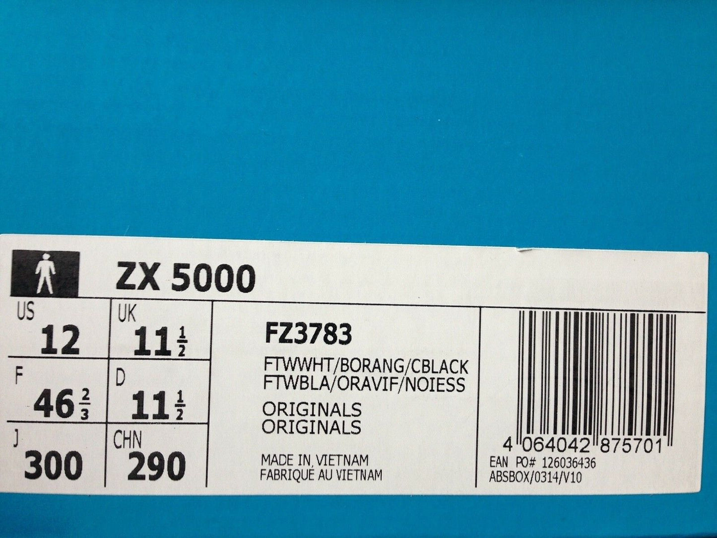 Adidas ZX 5000 20th Anniversary of SIZE? - FZ3783 Neu new US 12 UK 11,5 EUR 46 ⅔
